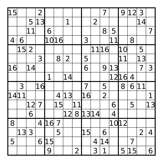 16×16 Sudoku